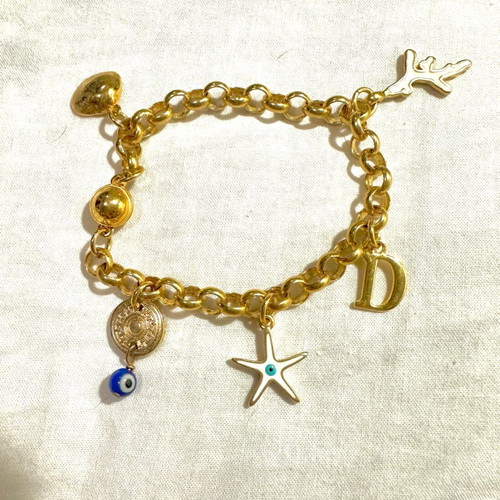 Zara bracelet with charms gold like new