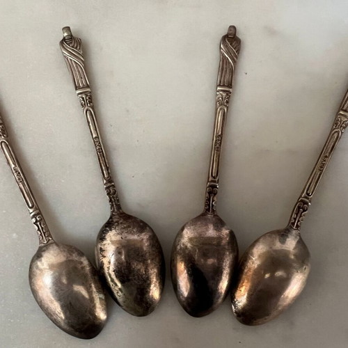 EPNS Apostle spoons used, set of 4 pieces