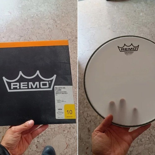 Remo Ambassador Smooth White 10" drumhead unused