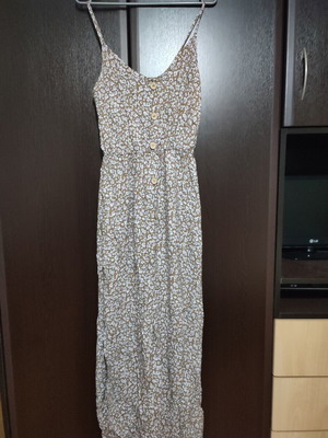 Long summer dress colorful, like new, size L