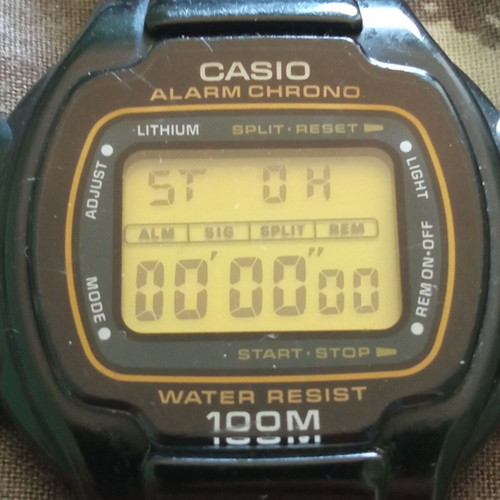 Casio W-725 used black unisex watch