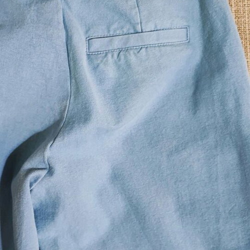 Fabric zip culotte pants used, light blue, XS - S
