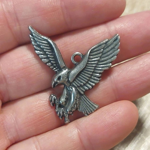 Eagle metal pendants new, lot of 20 pieces, 4 cm