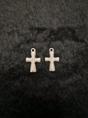 Baptismal crosses pack of 2, metal with strass like new