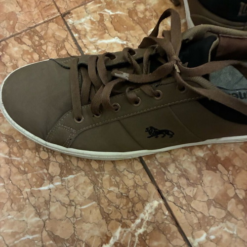 Lonsdale men's shoes used, leather, size 46 brown with laces