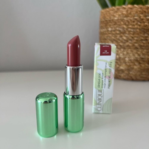 Clinique Pop Shine longwear lipstick plum pop like new