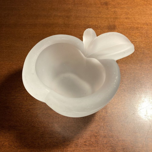 Apple ashtray vintage frosted glass used
