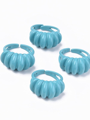 Adjustable metal ring turquoise new