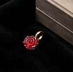 Charm Beauty & Beast enchanted rose with 14K gold plating new