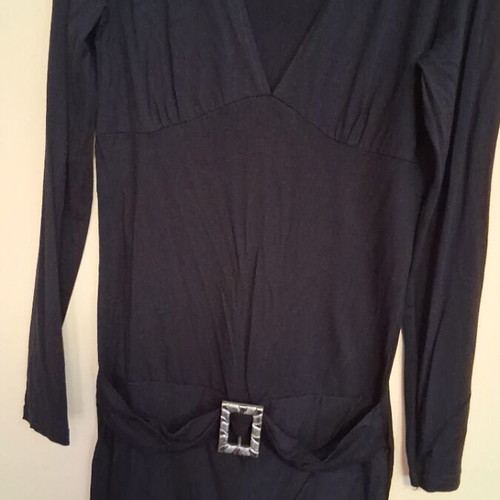 Anel blouse one size black like new, hip length
