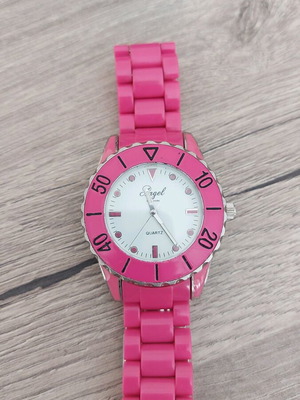 Angel wristwatch pink women's like new