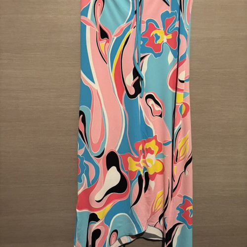 Colorful beach dress wrap skirt one size like new