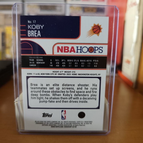 NBA Hoops Topps Koby Brea #17 Rookie card new