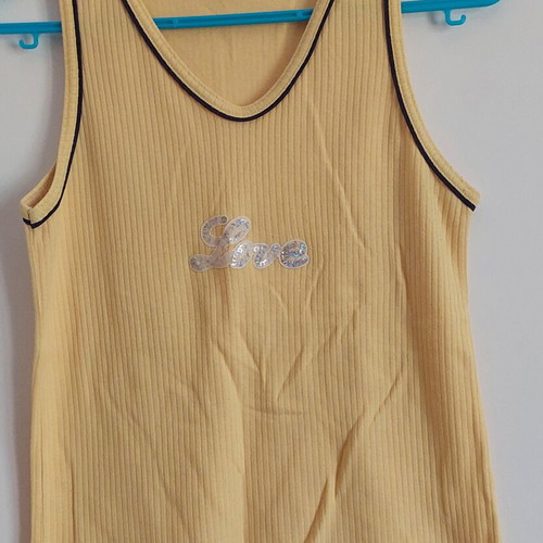 Summer pajama set like new, blue and yellow