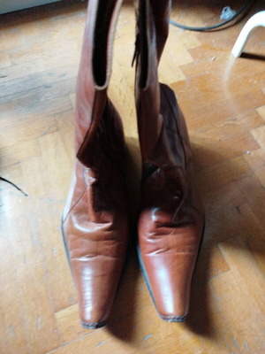 Sebastiano migliore men's leather boots like new, brown, size 42