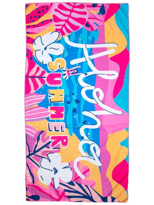 Πετσέτα Θαλάσσης Summer Ροζ Με Πουγκί 80x160cm