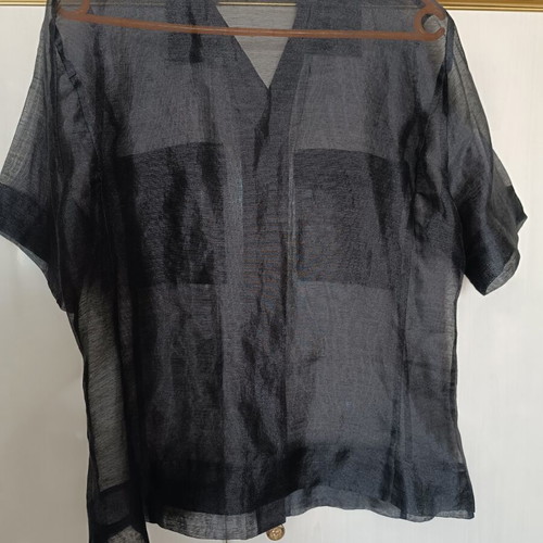 Sheer shirt like new, black, size L