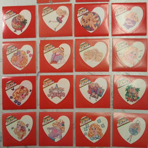Barbie Nucrema collectible stickers 1990s set of 18 new