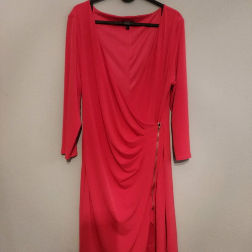Express dress like new, wrap style, red, size L