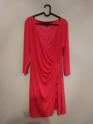 Express dress like new, wrap style, red, size L