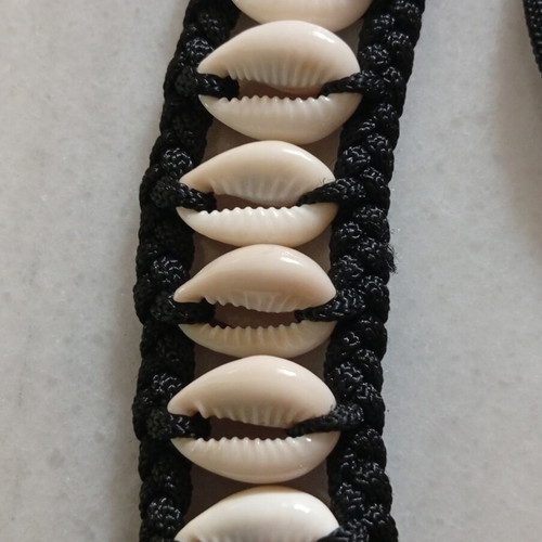 Boho handmade belt with real shells macrame style, like new
