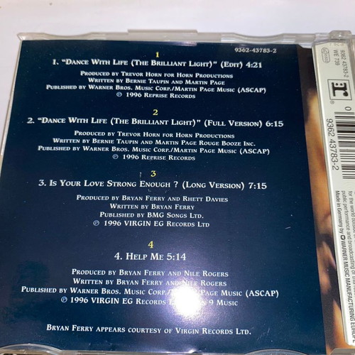 Bryan Ferry Dance with Life CD single used, Rock