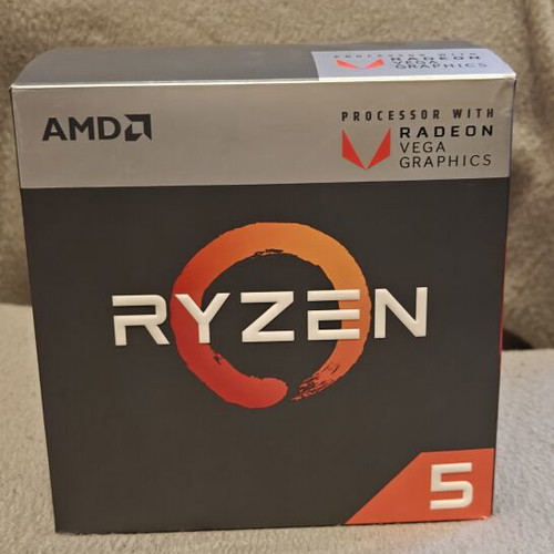 AMD Ryzen 5 2400G processor with fan, 3.6GHz, 4 cores, AM4