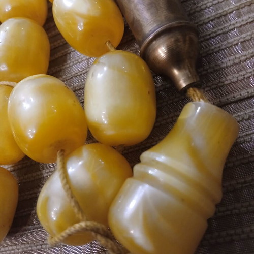 German Bakelite Komboloi used, marble type, 20 beads