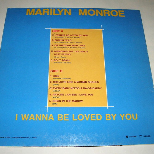 Marilyn Monroe I Wanna Be Loved By You LP μεταχειρισμένο 1985