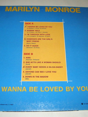 Marilyn Monroe I Wanna Be Loved By You LP μεταχειρισμένο 1985