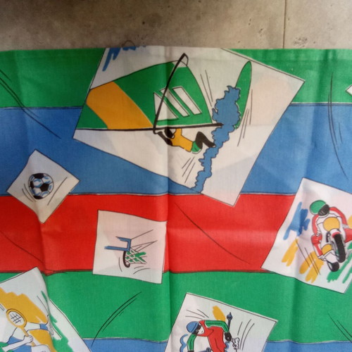 Collectible pillowcase with sports theme, like new, 1990s