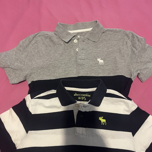 Abercrombie & Fitch short sleeve shirts for boys 9-10 years, slim fit, pack of 2