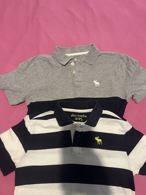 Abercrombie & Fitch short sleeve shirts for boys 9-10 years, slim fit, pack of 2