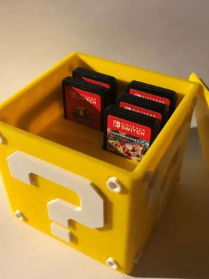 Nintendo Switch 10-Cartridge Case Super Mario Question Block made to order
