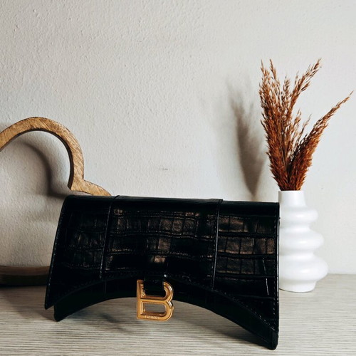 Black Croco Bag Zara new with detachable strap