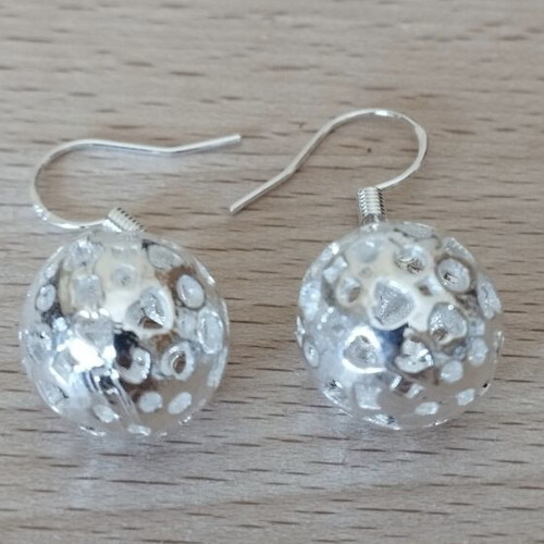 Elegance larger ball earrings 925 silver
