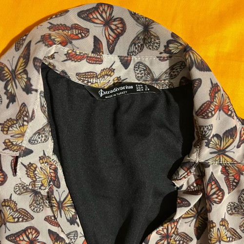 Stradivarius mini dress worn once, brown multicolor