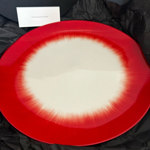 Set of 2 porcelain plates 28 cm Demeulemeester by Serax in luxury box