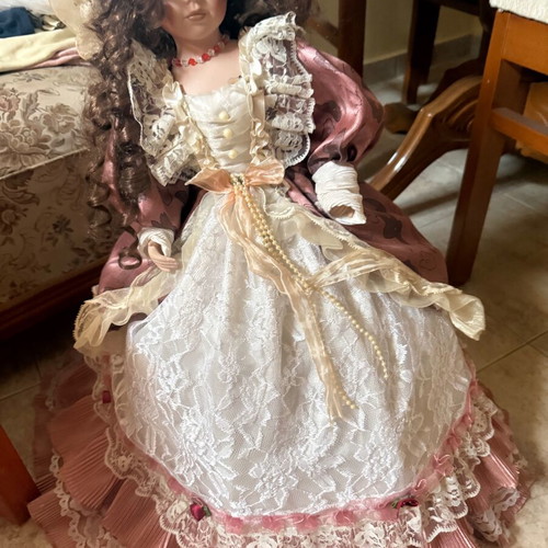 Large vintage porcelain doll