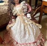 Large vintage porcelain doll