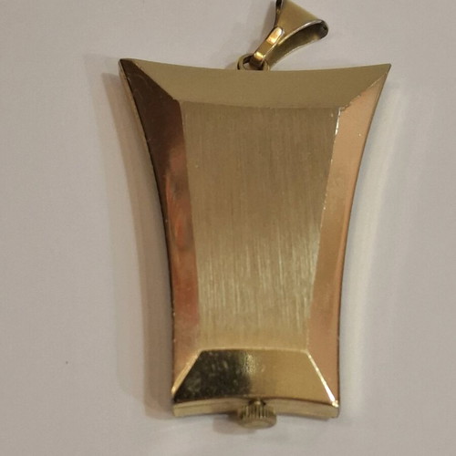 Vintage Sheffield gold tone watch uniquely shaped 1970s used, not working