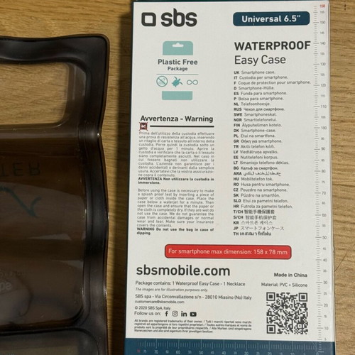 SBS Universal 6.5” Waterproof Phone Case new