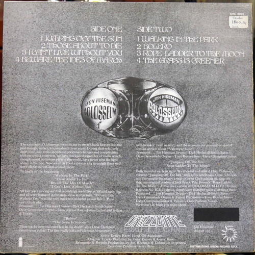 Colosseum The Collectors Colosseum vinyl like new, rock