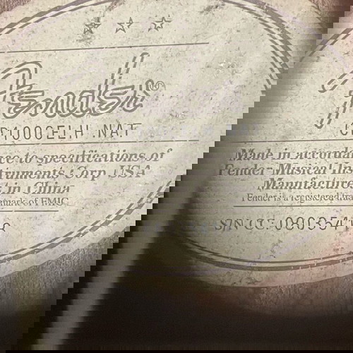 Fender electroacoustic guitar left-handed used