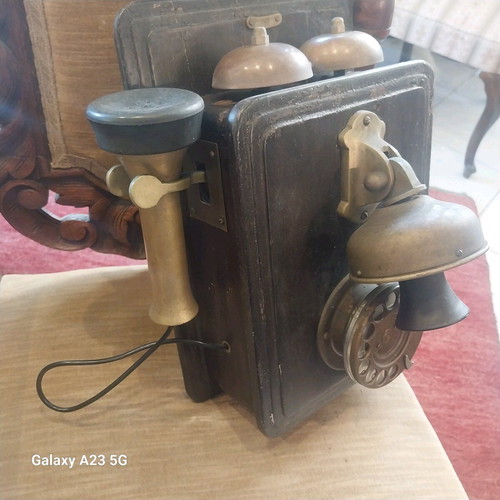 Western Electric Company USA wall telephone used, collectible circa 1900