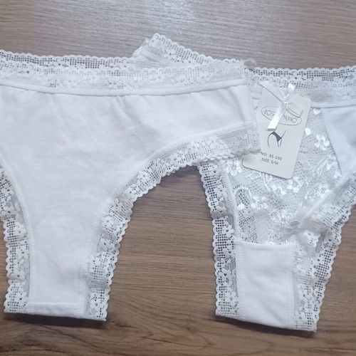Cotton underwear set new with tags, small-medium, white