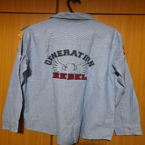Energiers shirt for 12-year-old boy like new, striped blue ciel