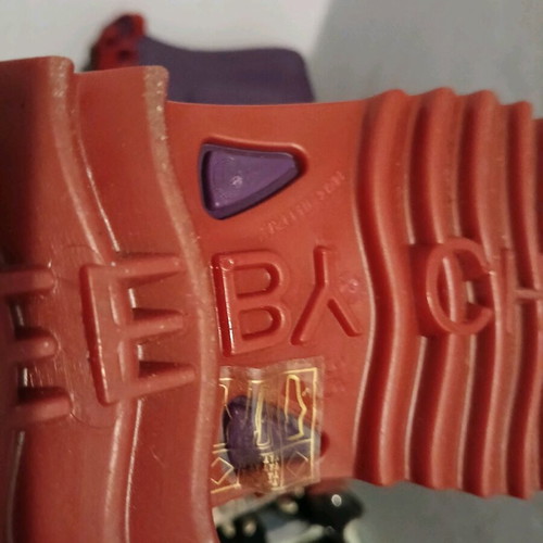 See by Chloe' rain boots new purple with red laces