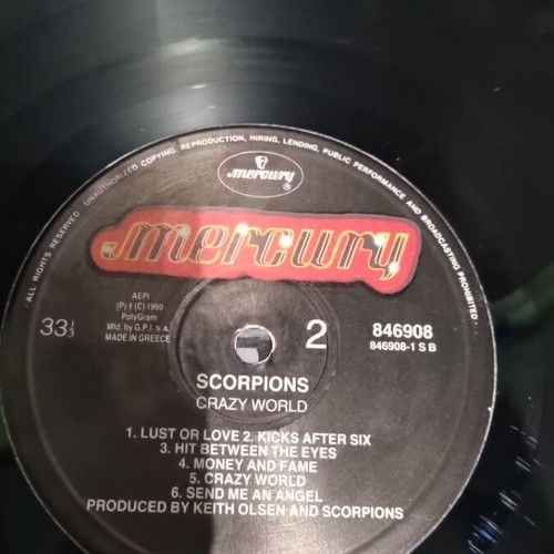 Scorpions Crazy World vinyl used
