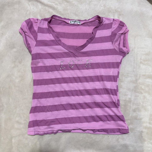 Womens striped pink shirt size M like new